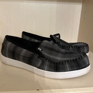 DC Gray & Black Plaid Slip-On Loafers